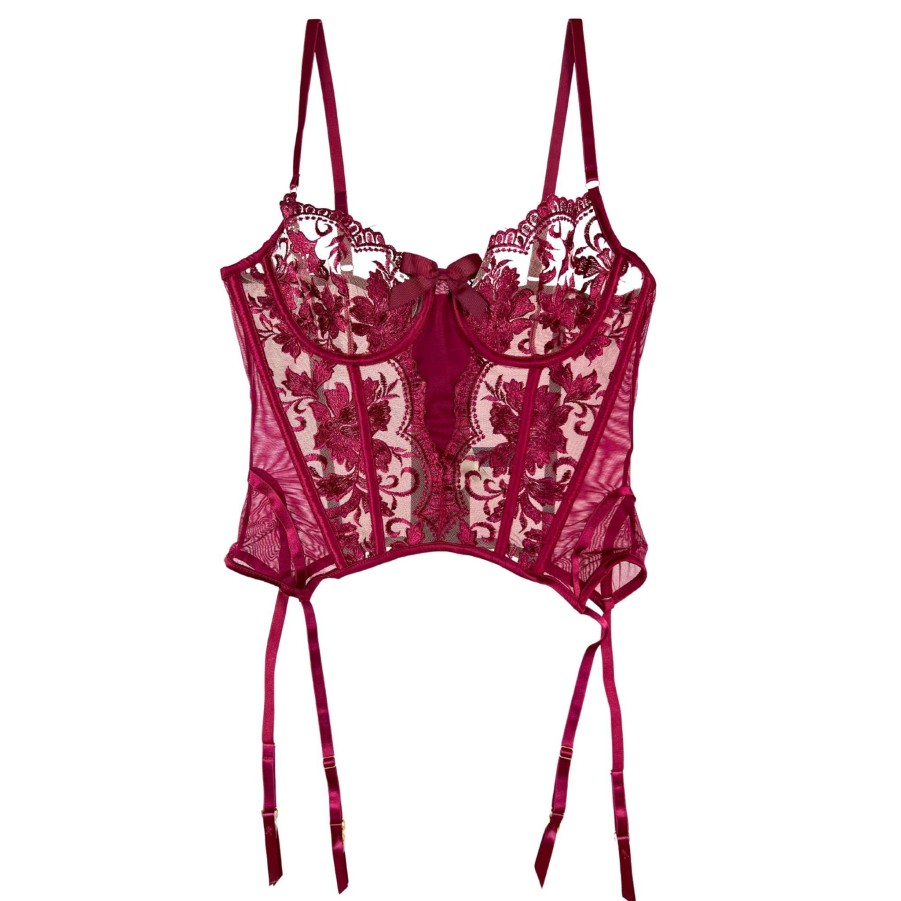 Lingerie Kilo Brava | Kilo Brava Embroidered Merrywidow Ruby Wine ...